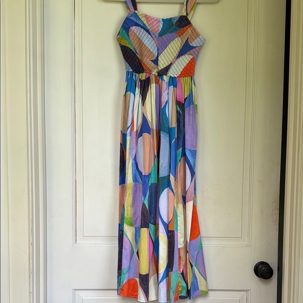 Multicolor Abstract Pattern Dress - Picture 4 of 10